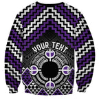Personalised Aotearoa Niho Taniwha Motif Sweatshirt Violet Style