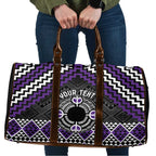Personalised Aotearoa Niho Taniwha Motif Travel Bag Violet Style - Aussie Hoodie
