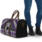 Personalised Aotearoa Niho Taniwha Motif Travel Bag Violet Style - Aussie Hoodie