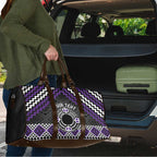 Personalised Aotearoa Niho Taniwha Motif Travel Bag Violet Style - Aussie Hoodie