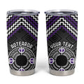 Personalised Aotearoa Niho Taniwha Motif Tumbler Cup Violet Style
