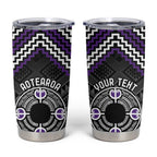 Personalised Aotearoa Niho Taniwha Motif Tumbler Cup Violet Style