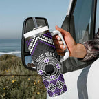 Personalised Aotearoa Niho Taniwha Motif Tumbler With Handle Violet Style