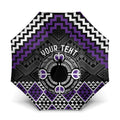 Personalised Aotearoa Niho Taniwha Motif Umbrella Violet Style - Aussie Hoodie