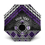 Personalised Aotearoa Niho Taniwha Motif Umbrella Violet Style - Aussie Hoodie