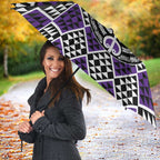 Personalised Aotearoa Niho Taniwha Motif Umbrella Violet Style - Aussie Hoodie