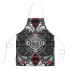 Black Aotearoa Taniko Motif Apron Vintage Maori New Zealand Tribal Art Pattern - Aussie Hoodie
