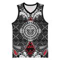 Black Aotearoa Taniko Motif Basketball Jersey Vintage Maori New Zealand Tribal Art Pattern - Aussie Hoodie