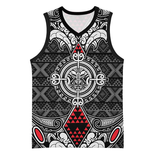 Black Aotearoa Taniko Motif Basketball Jersey Vintage Maori New Zealand Tribal Art Pattern - Aussie Hoodie