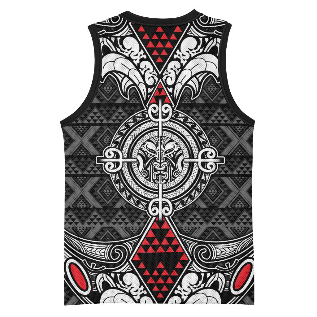 Black Aotearoa Taniko Motif Basketball Jersey Vintage Maori New Zealand Tribal Art Pattern - Aussie Hoodie