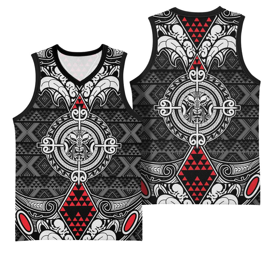 Black Aotearoa Taniko Motif Basketball Jersey Vintage Maori New Zealand Tribal Art Pattern - Aussie Hoodie