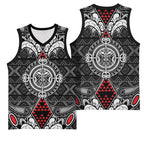 Black Aotearoa Taniko Motif Basketball Jersey Vintage Maori New Zealand Tribal Art Pattern - Aussie Hoodie