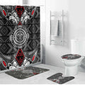 Black Aotearoa Taniko Motif Bathroom Set Vintage Maori New Zealand Tribal Art Pattern - Aussie Hoodie