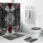 Black Aotearoa Taniko Motif Bathroom Set Vintage Maori New Zealand Tribal Art Pattern - Aussie Hoodie
