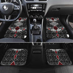 Black Aotearoa Taniko Motif Car Mats Vintage Maori New Zealand Tribal Art Pattern