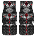 Black Aotearoa Taniko Motif Car Mats Vintage Maori New Zealand Tribal Art Pattern