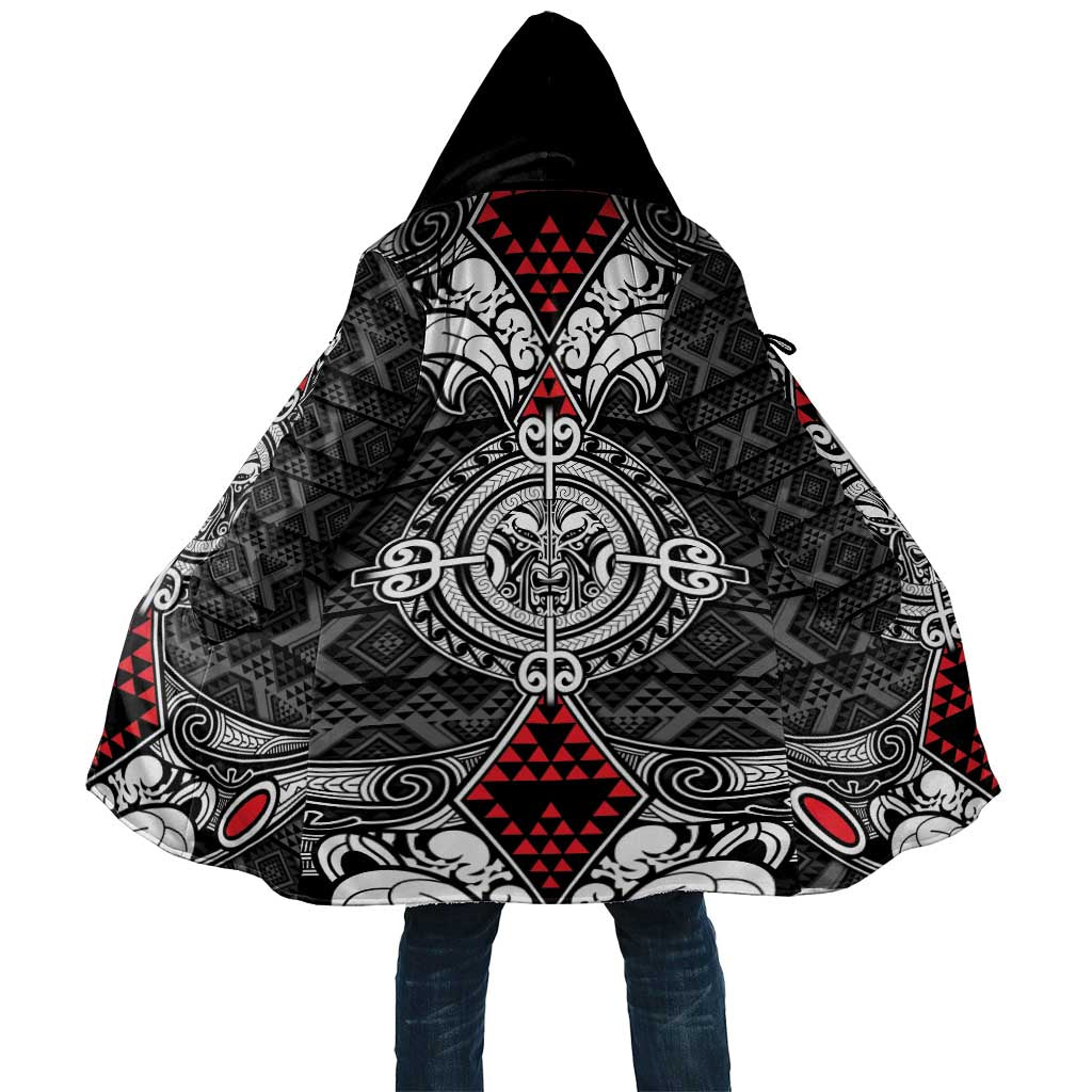 Black Aotearoa Taniko Motif Cloak Vintage Maori New Zealand Tribal Art Pattern - Aussie Hoodie