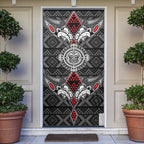 Black Aotearoa Taniko Motif Door Cover Vintage Maori New Zealand Tribal Art Pattern - Aussie Hoodie