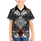 Black Aotearoa Tanilo Motif Hawaiian Shirt Vintage Maori New Zealand Tribal Art Pattern