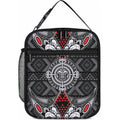 Black Aotearoa Taniko Motif Lunch Bag Vintage Maori New Zealand Tribal Art Pattern