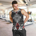 Black Aotearoa Tanilo Motif Men Tank Top Vintage Maori New Zealand Tribal Art Pattern