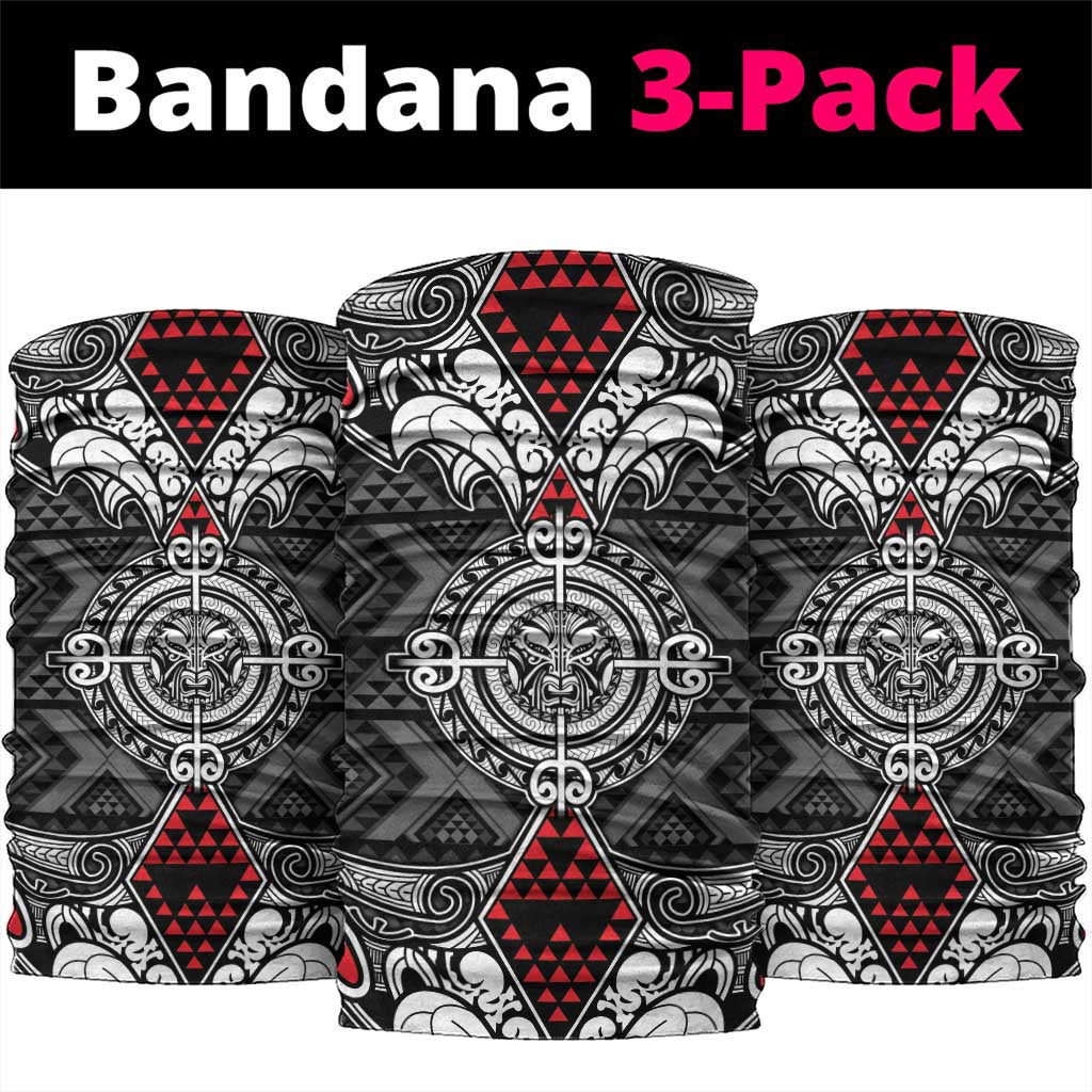 Black Aotearoa Taniko Motif Neck Gaiter Vintage Maori New Zealand Tribal Art Pattern - Aussie Hoodie