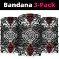 Black Aotearoa Taniko Motif Neck Gaiter Vintage Maori New Zealand Tribal Art Pattern - Aussie Hoodie