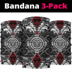 Black Aotearoa Taniko Motif Neck Gaiter Vintage Maori New Zealand Tribal Art Pattern - Aussie Hoodie