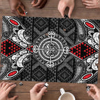Black Aotearoa Taniko Motif Puzzle Vintage Maori New Zealand Tribal Art Pattern - Aussie Hoodie