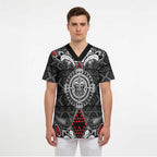 Black Aotearoa Taniko Motif Scrub Top Vintage Maori New Zealand Tribal Art Pattern - Aussie Hoodie