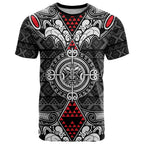 Black Aotearoa Tanilo Motif T Shirt Vintage Maori New Zealand Tribal Art Pattern