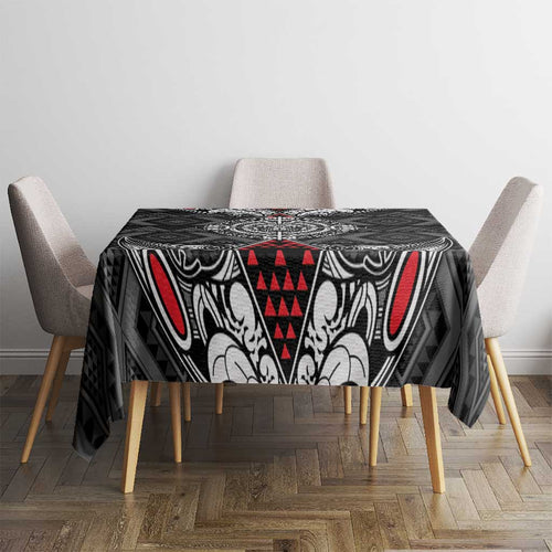 Black Aotearoa Taniko Motif Tablecloth Vintage Maori New Zealand Tribal Art Pattern