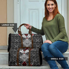 Black Aotearoa Taniko Motif Travel Bag Vintage Maori New Zealand Tribal Art Pattern - Aussie Hoodie