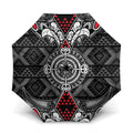 Black Aotearoa Taniko Motif Umbrella Vintage Maori New Zealand Tribal Art Pattern - Aussie Hoodie