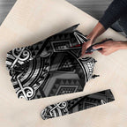 Black Aotearoa Taniko Motif Umbrella Vintage Maori New Zealand Tribal Art Pattern - Aussie Hoodie