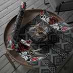 Black Aotearoa Taniko Motif Wrapping Paper Vintage Maori New Zealand Tribal Art Pattern - Aussie Hoodie