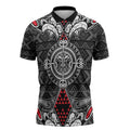 Black Aotearoa Taniko Motif Zipper Polo Shirt Vintage Maori New Zealand Tribal Art Pattern - Aussie Hoodie
