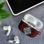 Red Aotearoa Taniko Motif AirPods Case Vintage Maori New Zealand Tribal Art Pattern - Aussie Hoodie