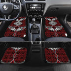 Red Aotearoa Taniko Motif Car Mats Vintage Maori New Zealand Tribal Art Pattern