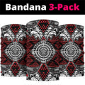 Red Aotearoa Taniko Motif Neck Gaiter Vintage Maori New Zealand Tribal Art Pattern - Aussie Hoodie
