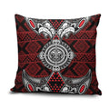 Red Aotearoa Taniko Motif Pillow Cover Vintage Maori New Zealand Tribal Art Pattern - Aussie Hoodie
