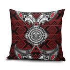 Red Aotearoa Taniko Motif Pillow Cover Vintage Maori New Zealand Tribal Art Pattern - Aussie Hoodie