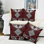 Red Aotearoa Taniko Motif Pillow Cover Vintage Maori New Zealand Tribal Art Pattern - Aussie Hoodie