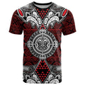 Red Aotearoa Tanilo Motif T Shirt Vintage Maori New Zealand Tribal Art Pattern