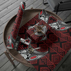 Red Aotearoa Taniko Motif Wrapping Paper Vintage Maori New Zealand Tribal Art Pattern - Aussie Hoodie