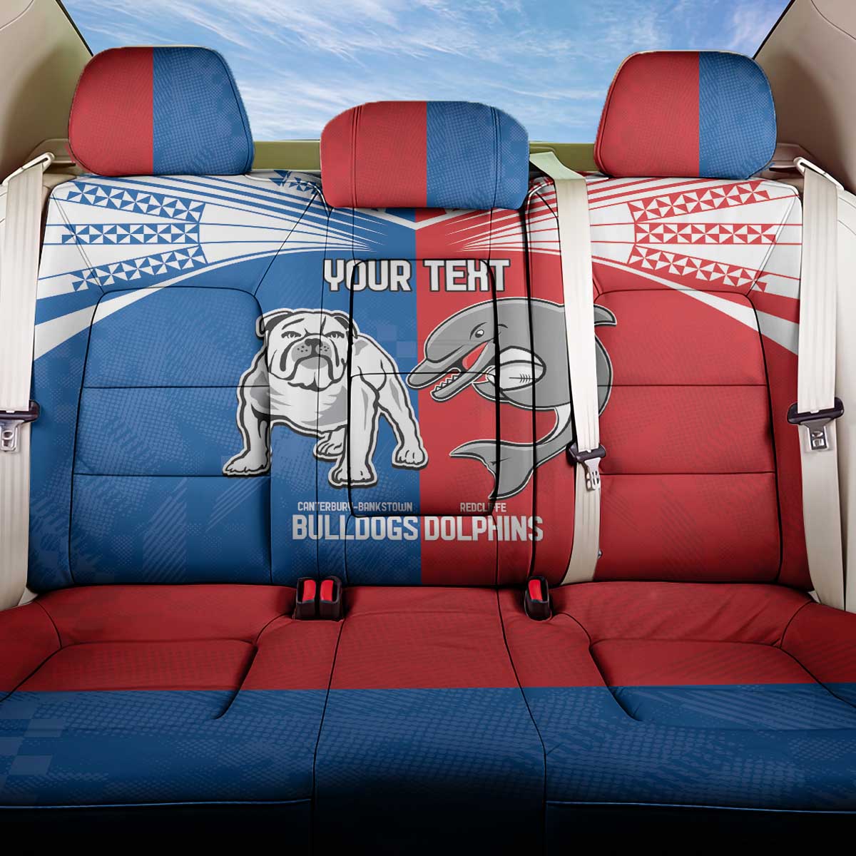 NRL Bulldogs and Dolphins Back Car Seat Cover Sporty Style