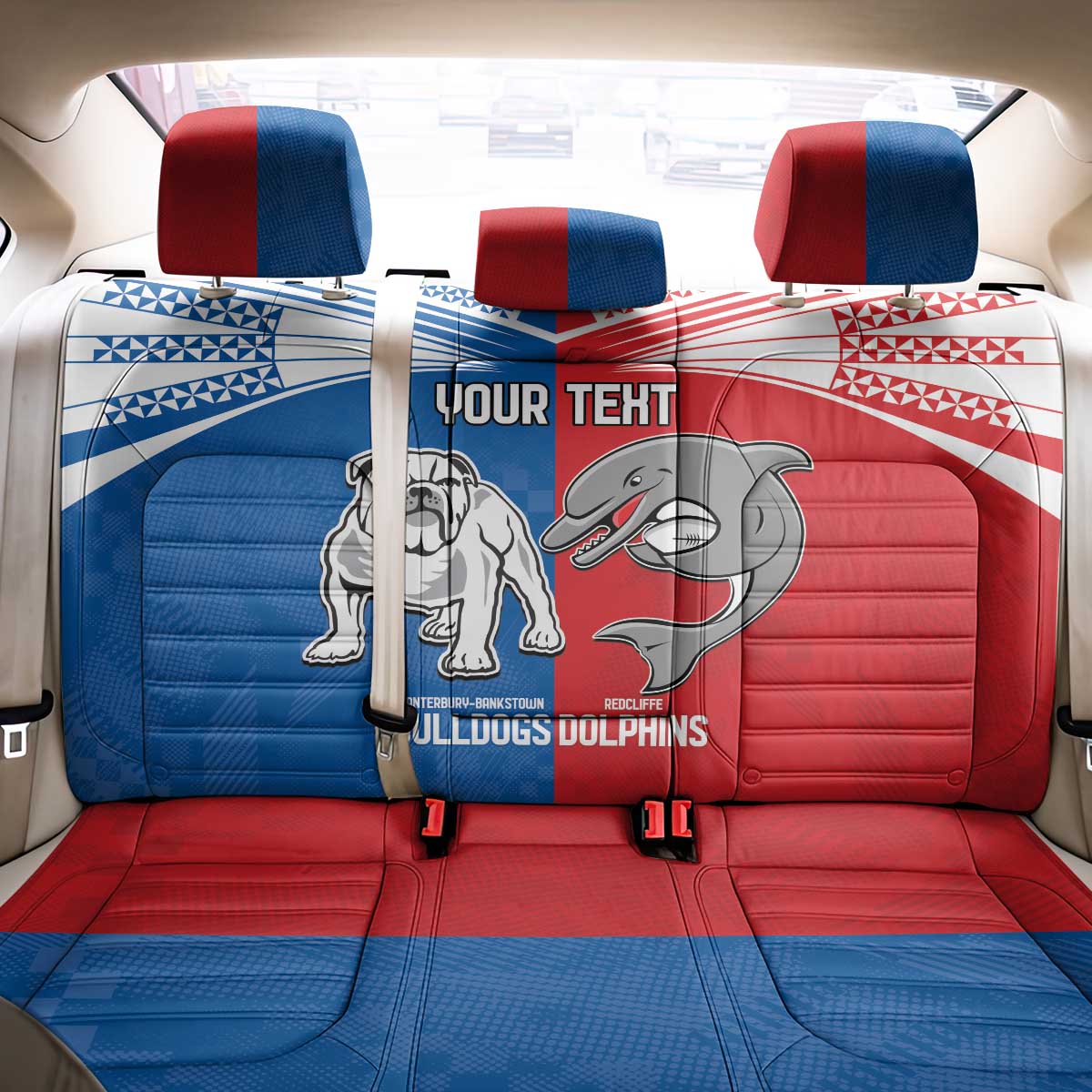 NRL Bulldogs and Dolphins Back Car Seat Cover Sporty Style