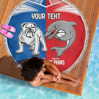 NRL Bulldogs and Dolphins Beach Blanket Sporty Style