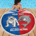 NRL Bulldogs and Dolphins Beach Blanket Sporty Style