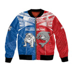 NRL Bulldogs and Dolphins Bomber Jacket Sporty Style